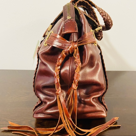 Cole Haan Sierra Dark Brown Zip Satchel - Picture 3 of 8